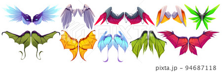 Mechanical wings of robot bird, butterfly, dragon 94687118