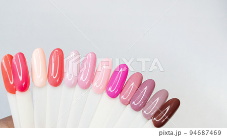 Colorful nails polish palette Colorful nails polish palette 94687469