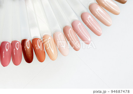 Natural beige nails polish palette Natural beige nails polish palette 94687478