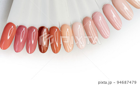 Natural beige nails polish palette Natural beige nails polish palette 94687479