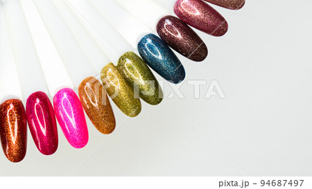 Shiny glitter nails polish palette Shiny glitter nails polish palette 94687497