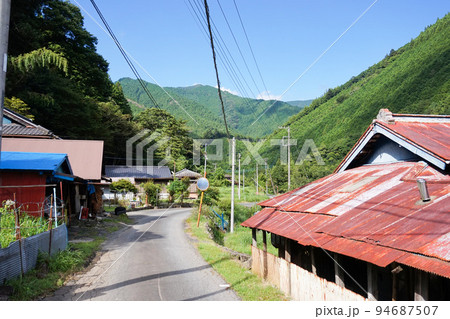 上佐野集落の風景【山梨県南部町】 上佐野集落の風景【山梨県南部町】 94687507