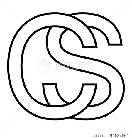 Logo sign cs sc icon game counter letters c s 94687664