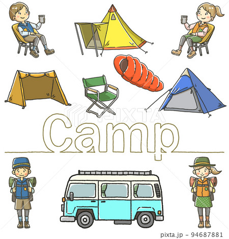 キャンプ イラスト キャンプ イラスト 94687881
