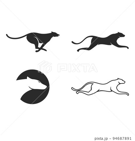 Cheetah logo illustration 94687891