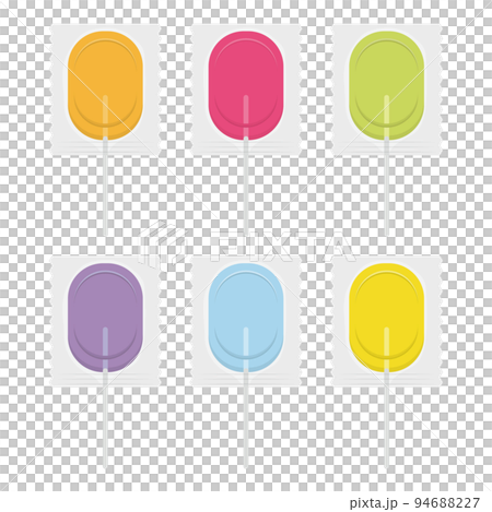 棒付き飴のイラストセット 棒付き飴のイラストセット 94688227