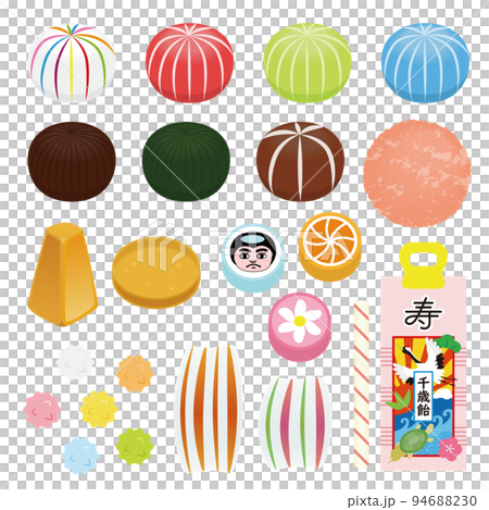 Japanese candy illustration set 94688230