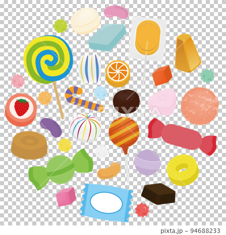 飴のイラスト（円形） 94688233