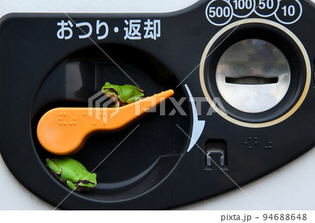 自販機と雨蛙 94688648