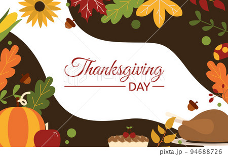 Happy Thanksgiving Day Food Background Thanks Giving 94688726