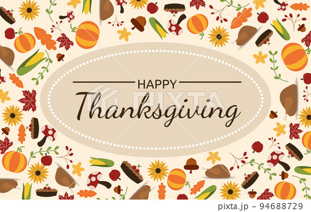 Happy Thanksgiving Day Food Background Thanks Giving 94688729