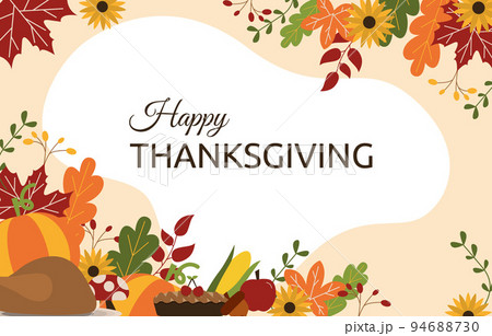 Happy Thanksgiving Day Food Background Thanks Giving 94688730