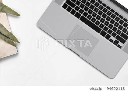 Top view of laptop keyboard, isolated on white background. Top view of laptop keyboard, isolated on white background. 94690118