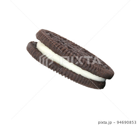 cookies chocolate with cream filling between isolated on white background clipping path 94690853