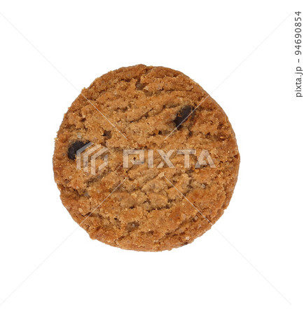 round chocolate chip cookie isolated on white background clipping path round chocolate chip cookie isolated on white background clipping path 94690854