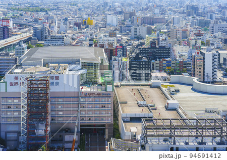 大阪　通天閣展望台から見た西成方面の街並み【2022年-初秋】 94691412