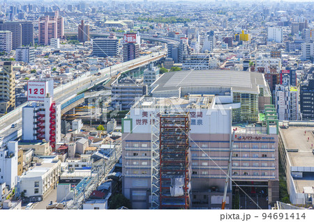 大阪　通天閣展望台から見た西成方面の街並み【2022年-初秋】 94691414