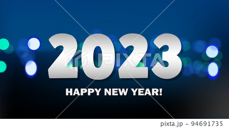Merry Christmas and Happy New Year 2023, bright bokeh background postcard, web template - Vector Merry Christmas and Happy New Year 2023, bright bokeh background postcard, web template - Vector 94691735