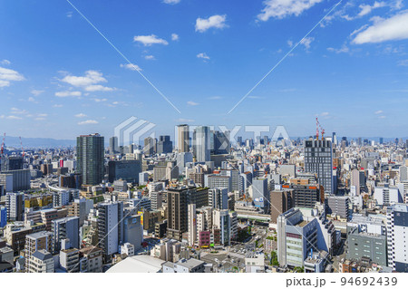 通天閣展望台から見た大阪の街並み　なんば方面【2022年-初秋】 94692439