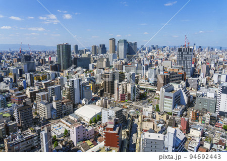 通天閣展望台から見た大阪の街並み　なんば方面【2022年-初秋】 94692443