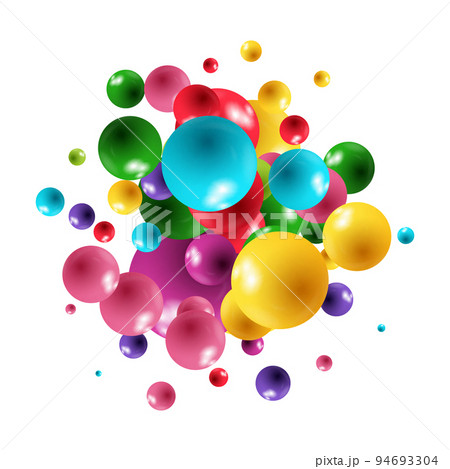 Colored balls background. Vector abstract...のイラスト素材 [94693304] - PIXTA