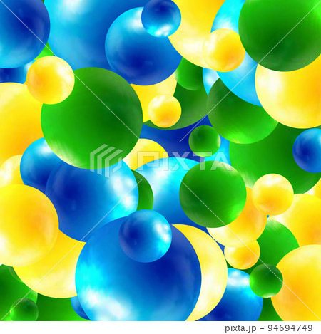 Colored balls background. Vector eps 10. 3d...のイラスト素材 [94694749] - PIXTA