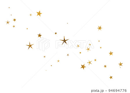 きらきらの星イラスト　グリッター　ラメ　星屑背景装飾 94694776