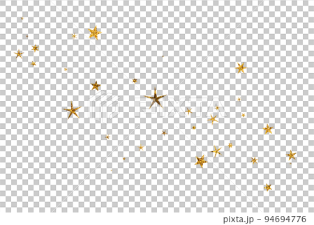 きらきらの星イラスト　グリッター　ラメ　星屑背景装飾 94694776