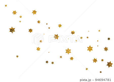 きらきらの星のイラスト　グリッター　ラメ　星屑背景装飾 94694781
