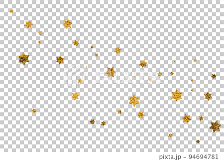 きらきらの星のイラスト　グリッター　ラメ　星屑背景装飾 94694781