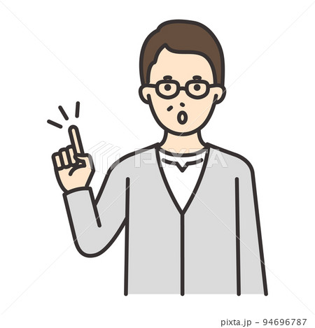 中高年 男性 ポーズ ひらめく 中高年 男性 ポーズ ひらめく 94696787