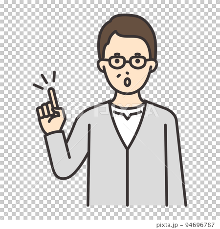中高年 男性 ポーズ ひらめく 中高年 男性 ポーズ ひらめく 94696787