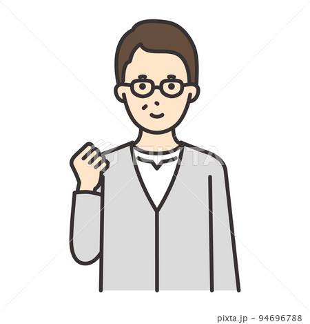 中高年　男性　ポーズ　グッド 94696788