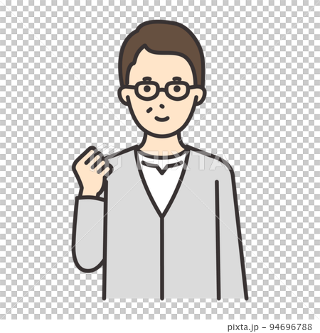 中高年　男性　ポーズ　グッド 94696788