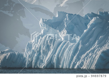 Lemaire strait coastal landscape, mountains Lemaire strait coastal landscape, mountains 94697879