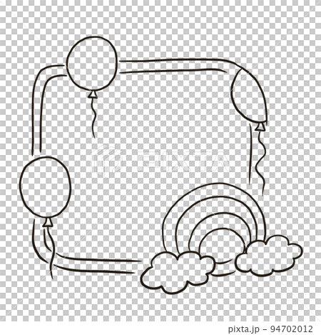 frame border cartoon doodle kawaii anime coloring page cute illustration clip art character manga 94702012