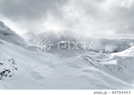 Skiing slopes from the top Skiing slopes from the top 94704453