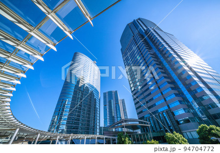 日本の東京都市景観 9月。品川駅前のオフィスビル群などを望む＝9月26日 94704772