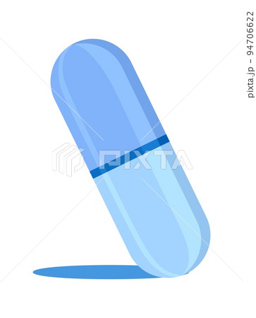 Tablet, capsule. Capsule concepts from a medical kit. Can be used for web and mobile devices Vector illustration of a color element 94706622
