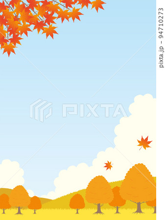 秋_紅葉_背景_縦_4 94710273