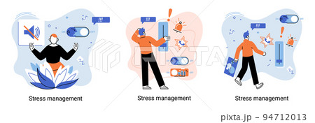 Stress management abstract metaphor, pressure...のイラスト素材 [94712013] - PIXTA