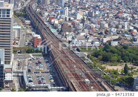 JR 東海道本線 高山本線の高架と名鉄 名古屋本線の立体交差 94713582