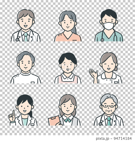 医療スタッフのアイコンセット 医療スタッフのアイコンセット 94714184