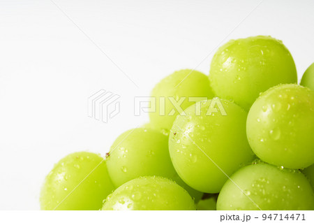 シャインマスカット（葡萄）を白背景で 94714471