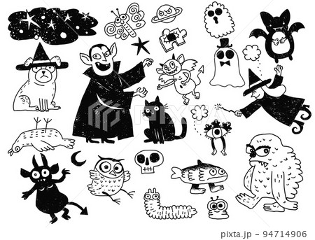 Old school traditional vector flash sheet illustrations,hand drawn clip art and graphic design elements are isolated. 94714906