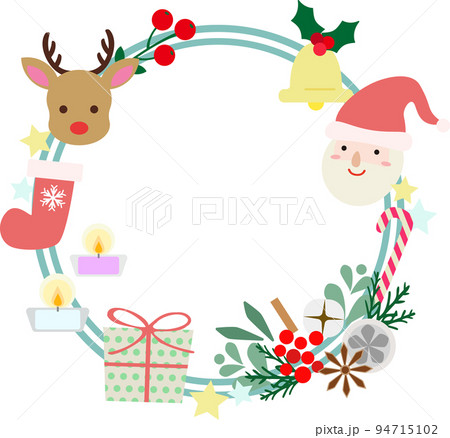 ポップで可愛いクリスマスのイラストフレーム素材 ポップで可愛いクリスマスのイラストフレーム素材 94715102