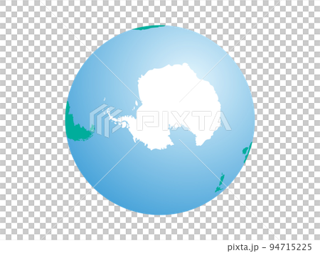 Illustration material of a simple earth centered on Antarctica Illustration material of a simple earth centered on Antarctica 94715225