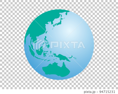 Illustration material of a simple earth centered on Indonesia 94715231