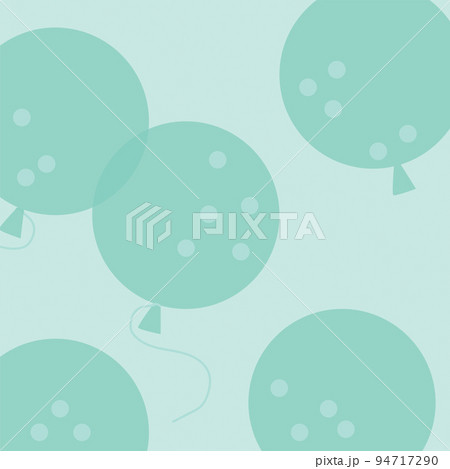 Multiple green balloons with green spots on light green background 94717290