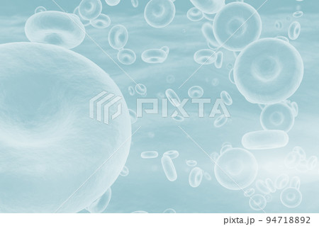 Abstract illustration of blood cells against blue background 94718892